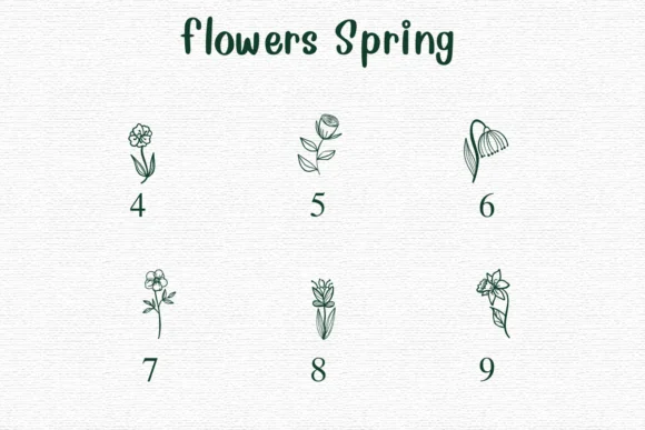Flower Spring by Nongyao — Dingbats Font — thumbnail 4