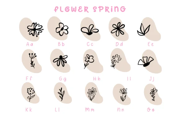 Flower Spring by Pui Art — Dingbats Font — thumbnail 6