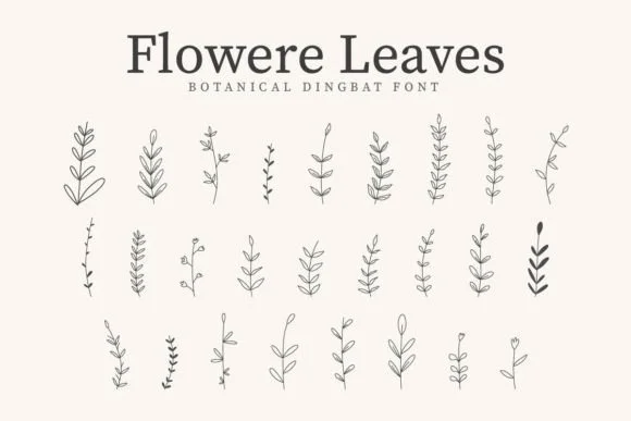 Flowere Leaves by CraftedType Studio — Dingbats Font