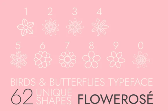 Flowerose by Minimalistartstudio — Dingbats Font