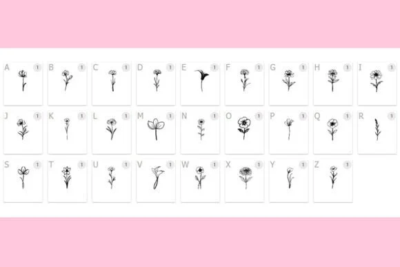 Flowers by MOMAT THIRTYONE — Dingbats Font — thumbnail 2