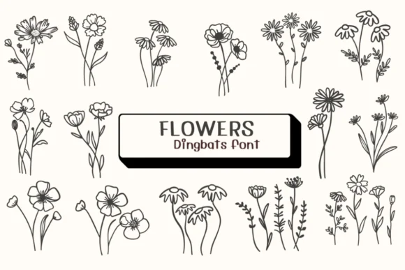 Flowers by Ketsarin — Dingbats Font