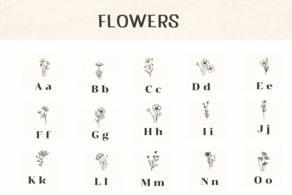 Flowers by Ketsarin — Dingbats Font — thumbnail 2