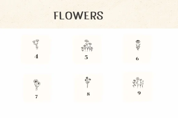 Flowers by Ketsarin — Dingbats Font — thumbnail 4