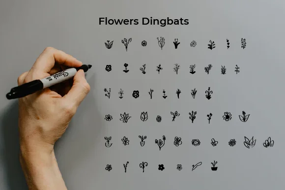 Flowers by Ciriative — Dingbats Font