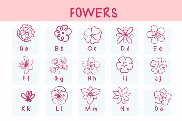 Flowers by Sirinart — Dingbats Font — thumbnail 2