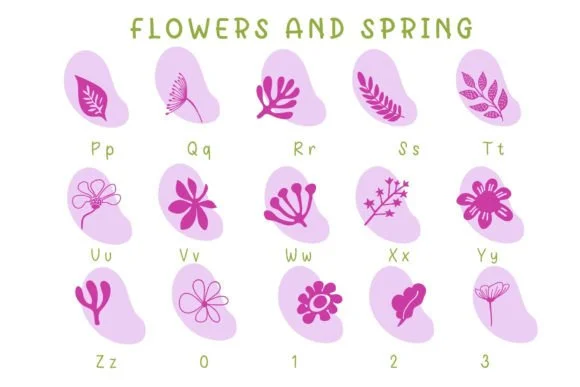 Flowers and Spring by Pui Art — Dingbats Font — thumbnail 3