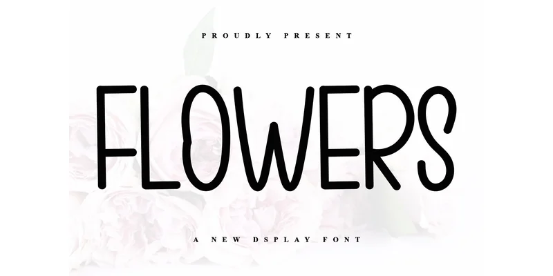 Flowers Font by PiPi Creative — Sans Serif Font