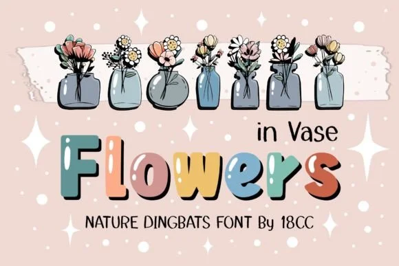 Flowers in Vase by DREAMs Soul G. — Dingbats Font
