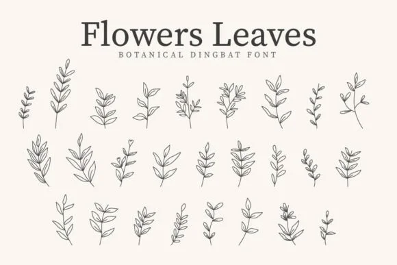 Flowers Leaves by CraftedType Studio — Dingbats Font