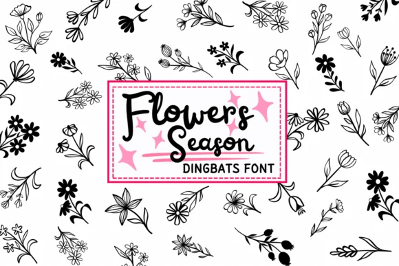 Flowers Season by PraewDesigns — Dingbats Font