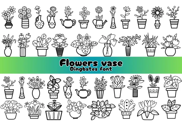 Flowers Vase by Chonada — Dingbats Font