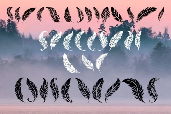 Fluttering Feathers by MOMAT THIRTYONE — Dingbats Font — thumbnail 2