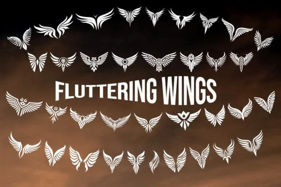 Fluttering Wings by MOMAT THIRTYONE β Dingbats Font