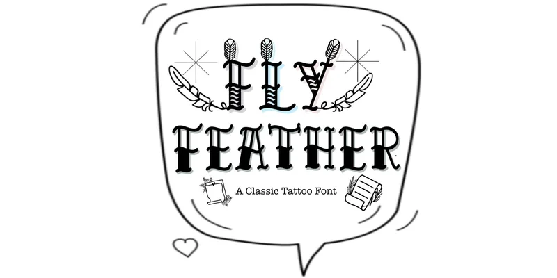 Fly Feather Font by TheBlessier by TheBlessier — Decorative Font