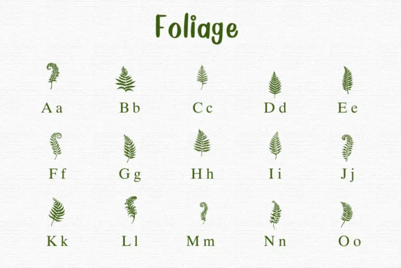Foliage by Nongyao — Dingbats Font — thumbnail 2