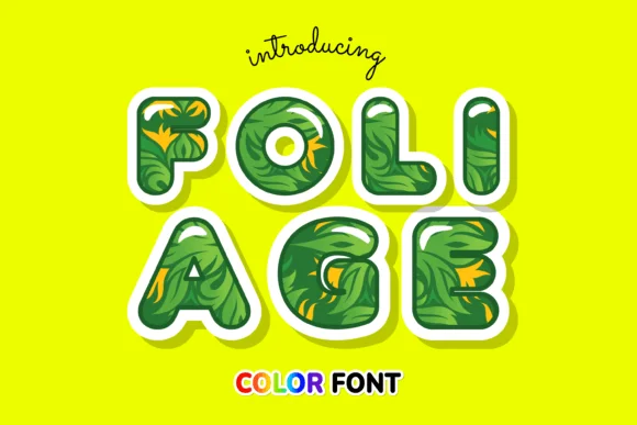 Foliage by JUSTTYPE — Color Fonts Font