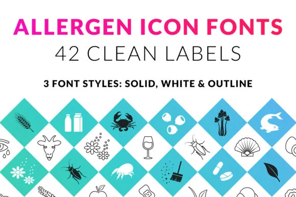 Food & Allergen by Studio Dot by dot β Dingbats Font