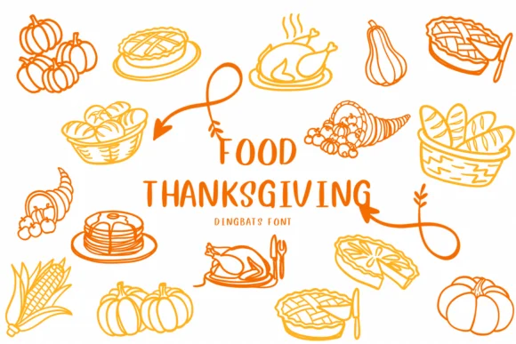 Food Thanksgiving by CHANOK — Dingbats Font