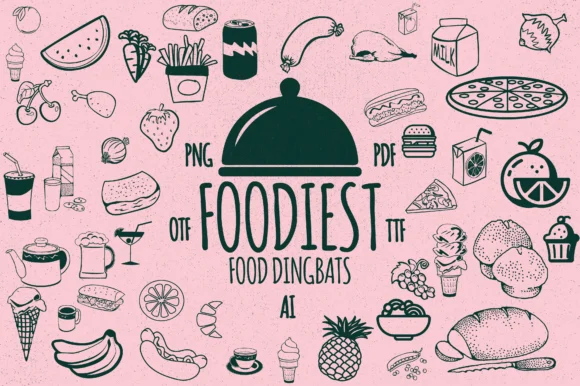 Foodiest by Minimalistartstudio — Dingbats Font