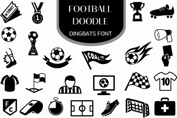 Football Doodle by Heartcraft Atelier — Dingbats Font