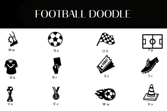 Football Doodle by Heartcraft Atelier — Dingbats Font — thumbnail 3