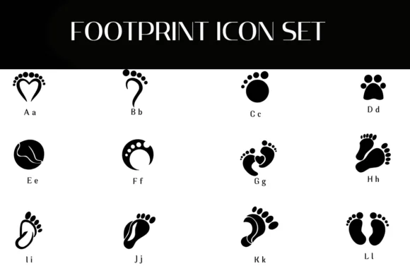 Footprint Icon Set by Heartcraft Atelier — Dingbats Font — thumbnail 2