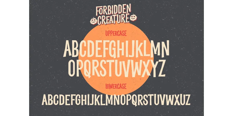 Forbidden Creature Font by Ari (7NTypes) by Ari (7NTypes) — Display Font — thumbnail 4