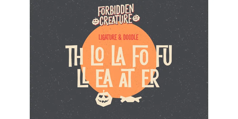 Forbidden Creature Font by Ari (7NTypes) by Ari (7NTypes) — Display Font — thumbnail 5