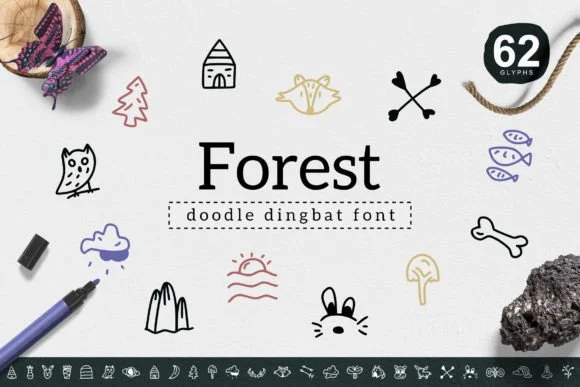 Forest by YandiDesigns — Dingbats Font