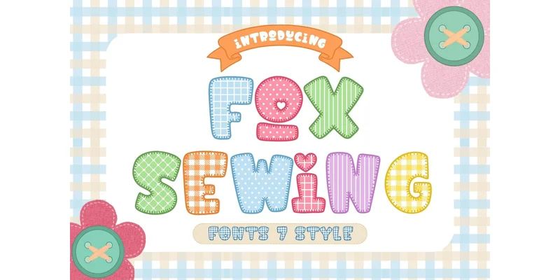 Fox Sewing Font by Fox7 by Fox7 — Decorative Font