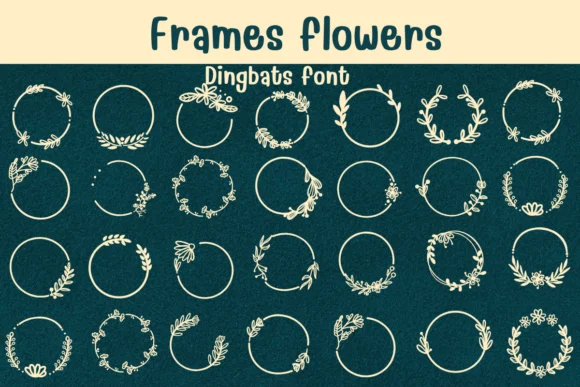 Frames Flowers by Sontaya — Dingbats Font