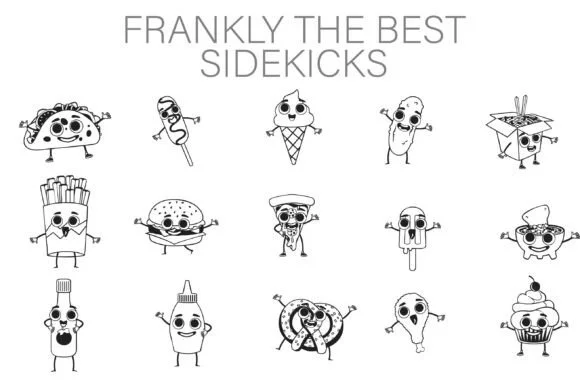 Frankly the Best Sidekicks Dingbats by Illustration Ink — Dingbats Font