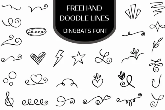 Freehand Doodle Lines by Heartcraft Atelier — Dingbats Font