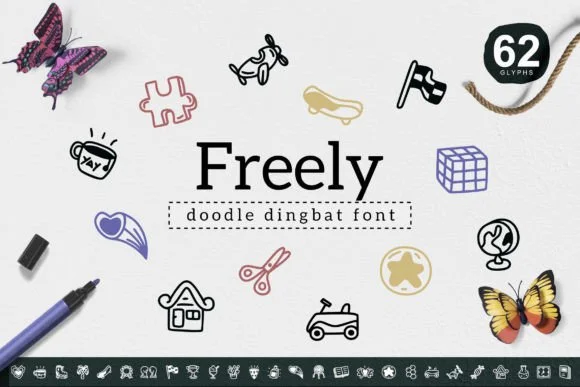 Freely by YandiDesigns — Dingbats Font