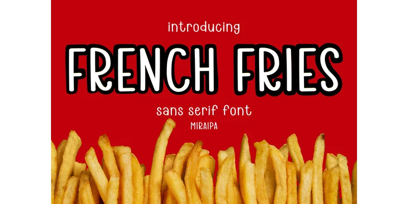 French Fries Font by miraipa — Sans Serif Font