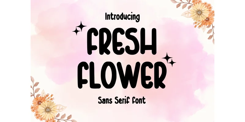 Fresh Flower Font by CraftedType Studio — Sans Serif Font