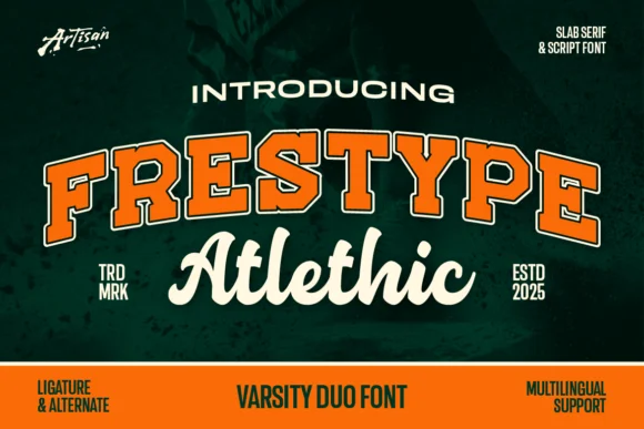 Frestype Atlethic Duo by Artisan Themes — Slab Serif Font