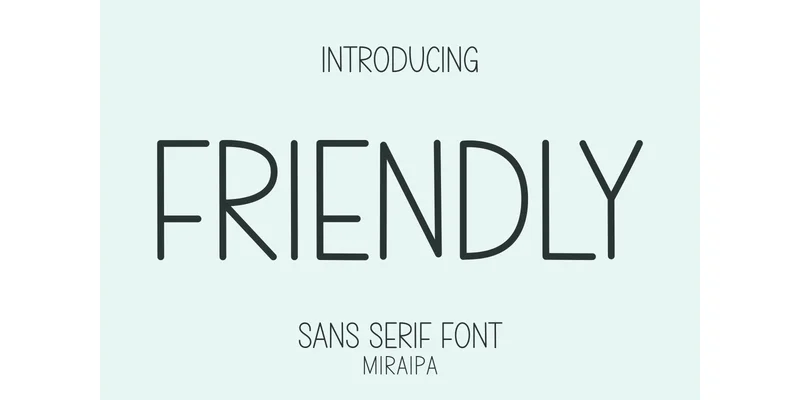 Friendly Font by miraipa — Sans Serif Font