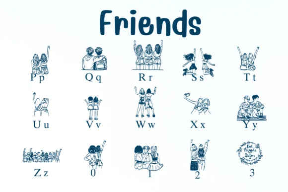 Friends by Nongyao — Dingbats Font — thumbnail 3