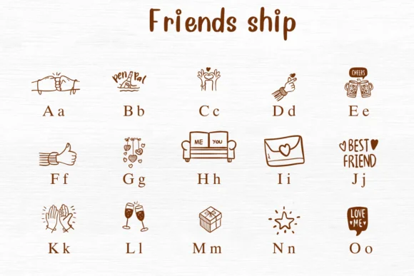 Friends Ship by Nongyao — Dingbats Font — thumbnail 2