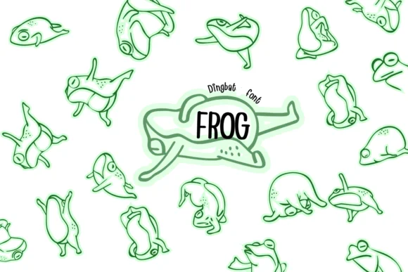 Frog by Bee Piyanuch — Dingbats Font