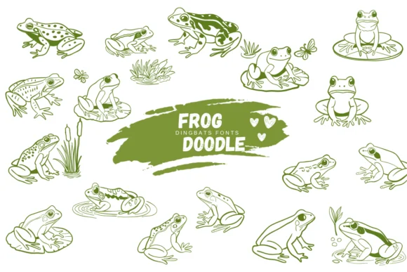 Frog Doodle by Suphitchaya — Dingbats Font