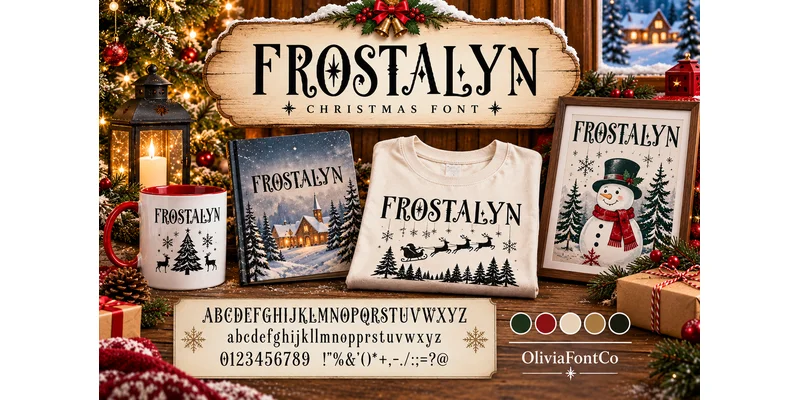 Frostalyn Font by OliviaFontCo by OliviaFontCo — Display Font — thumbnail 2