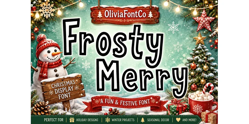 Frosty Merry Font by OliviaFontCo by OliviaFontCo — Display Font