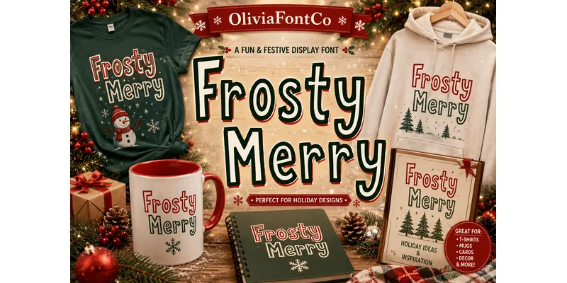 Frosty Merry Font by OliviaFontCo by OliviaFontCo — Display Font — thumbnail 2