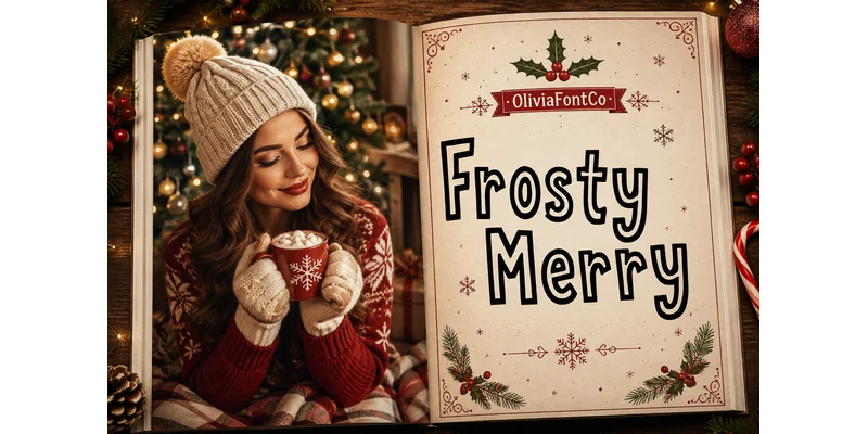 Frosty Merry Font by OliviaFontCo by OliviaFontCo — Display Font — thumbnail 3