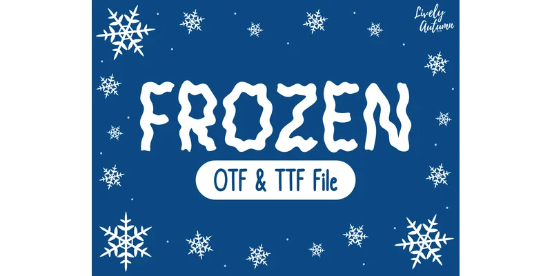 Frozen Font by LivelyAutumn 11.11 by LivelyAutumn 11.11 — Display Font