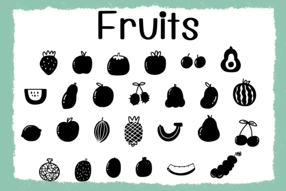 Fruit by Foam-Design Store — Dingbats Font