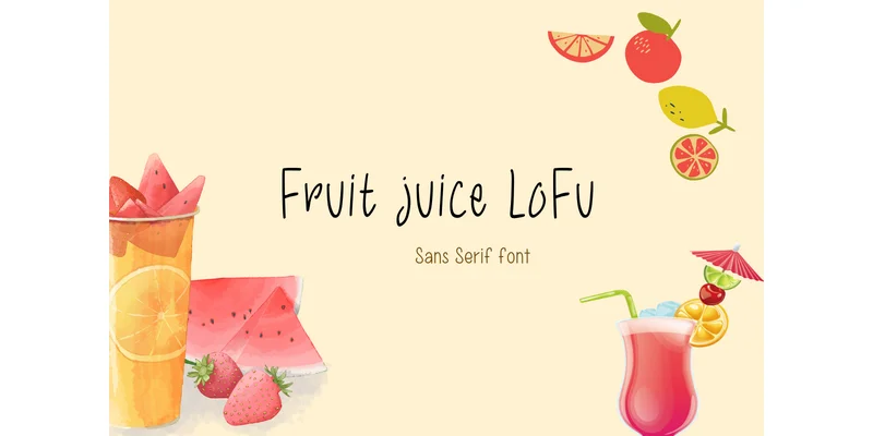 Fruit Juice Lofu Font by TanoiCartoonist — Sans Serif Font